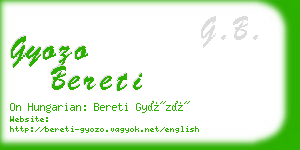 gyozo bereti business card